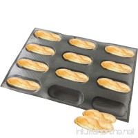 Amzchoice Reusable Non Stick Silicone Baking Form Bread Mold Silicone Coated Fiber Glass (12 Caves 6.5'') - B078NS2Q8Q